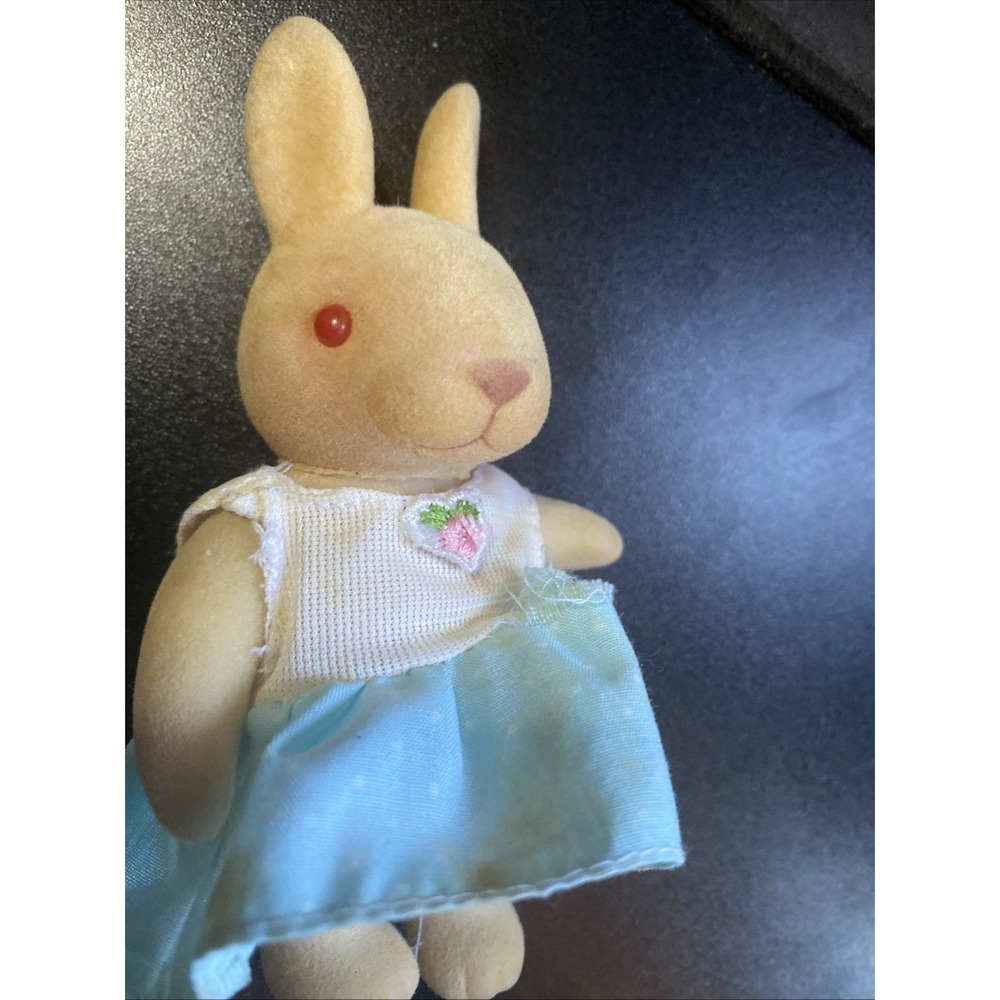 Sylvanian Vintage Red Eye Rabbit Nice Toy Rabbit Soft Vintage